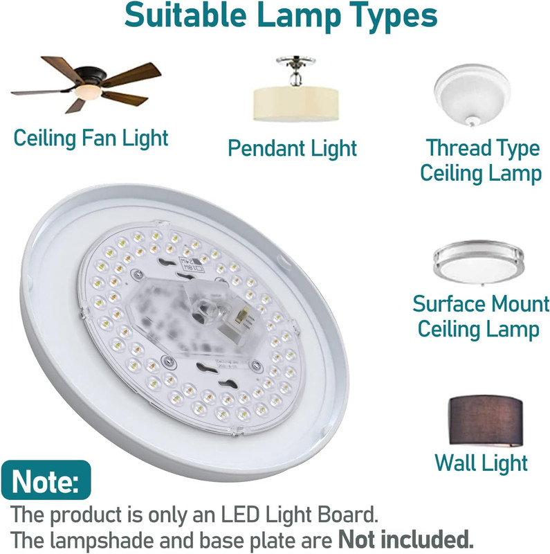2 Pack LED Light Engine Retrofit Kit, 6Inch 24W 2200Lm, 3CCT 3000K/4000K/5000K D gallery