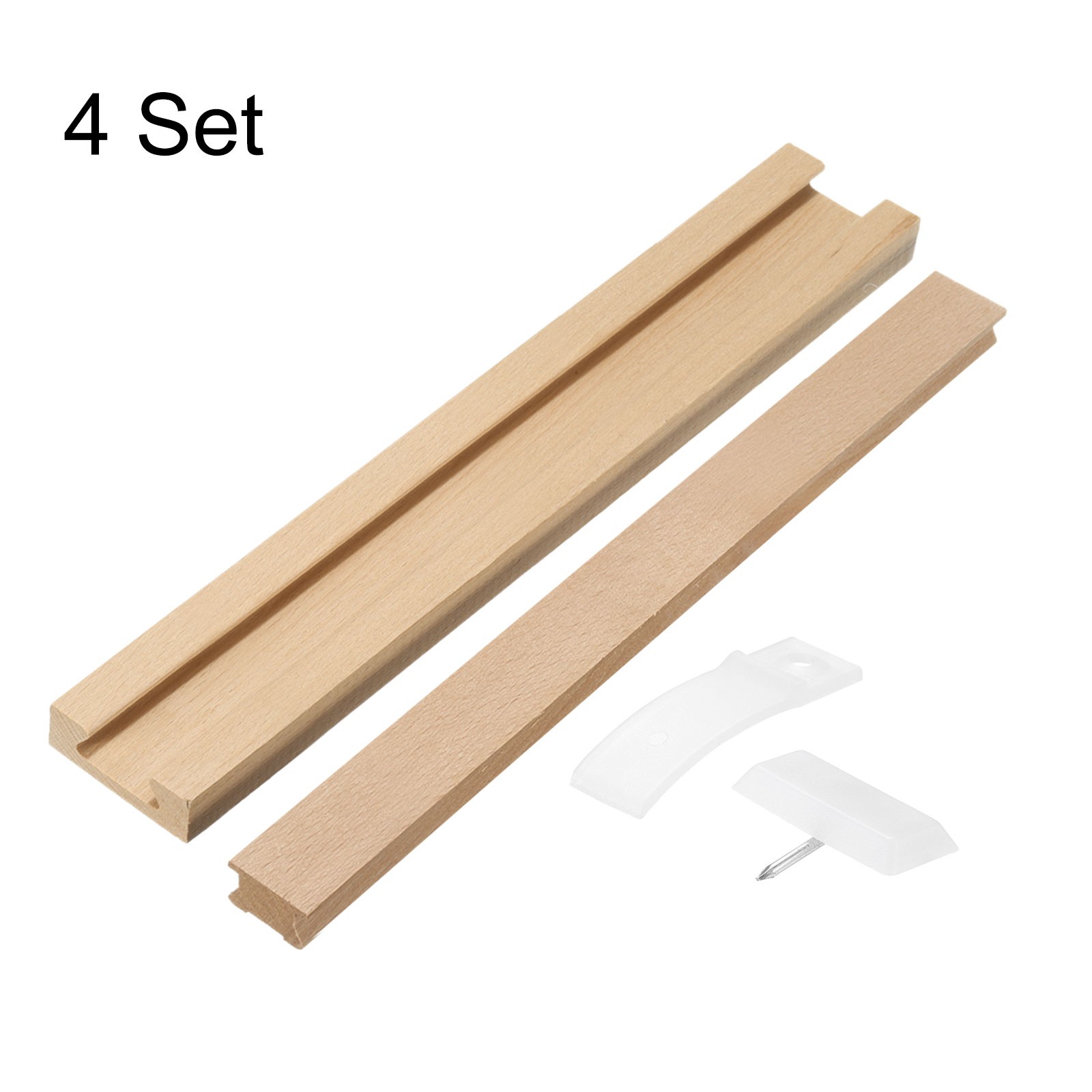 4 Set Wooden Drawer Slides, 11-7/8 (30 CM) with Plastic Slide Glide Bracket gallery