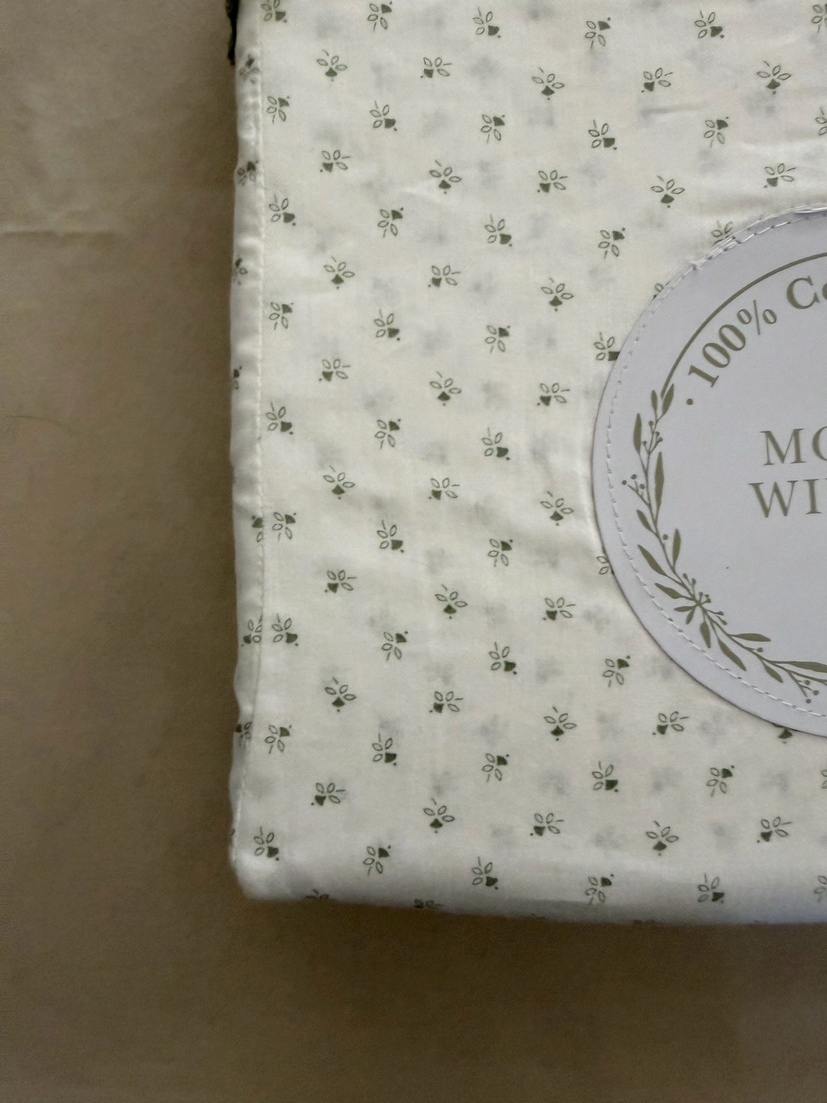 NEW 4pc Moss & Willow Queen Sheet Set Cottage Petite Floral Green & White gallery