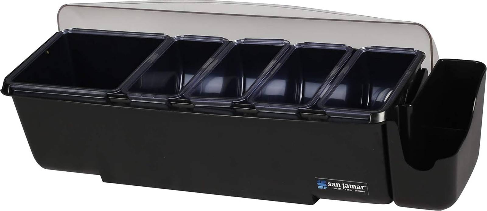 5-Tray Dome Garnish Center with Caddy - 8 Pint Capacity, Black gallery