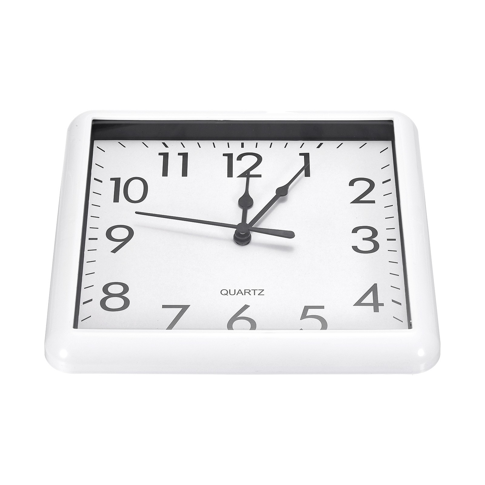 9"x9" Wall Clock Quartz Battery Operated Silent Square Wall White gallery