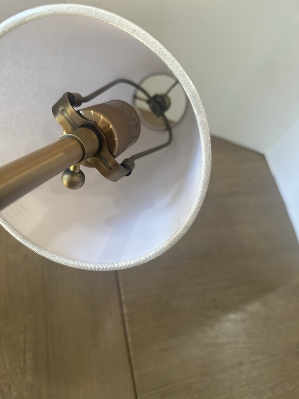 Pottery Barn Harrison Adjustable Table Lamp 17" Bronze Brass READ DESCRIPTION gallery