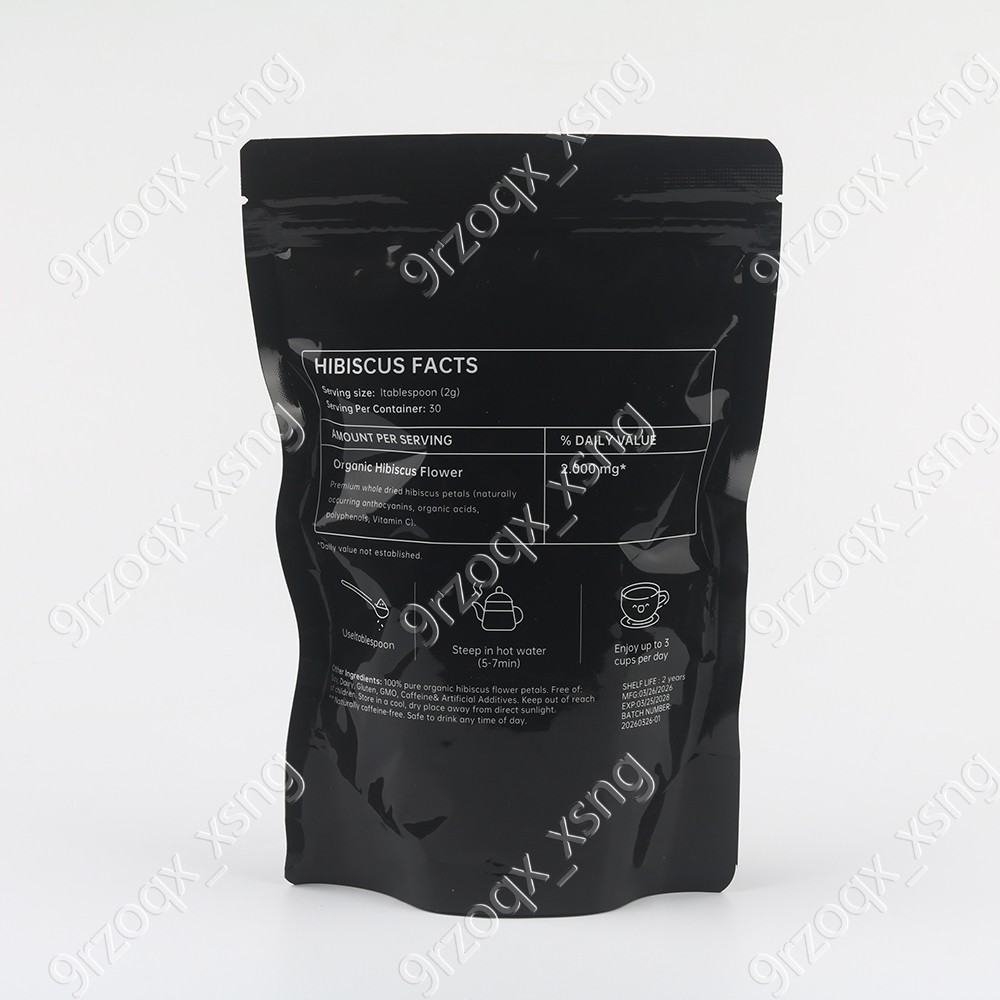 Pipi Hibiscus Tea,100% Natural, Caffeine-free, Loose-leaf Tea，30+ Servings 1pack gallery