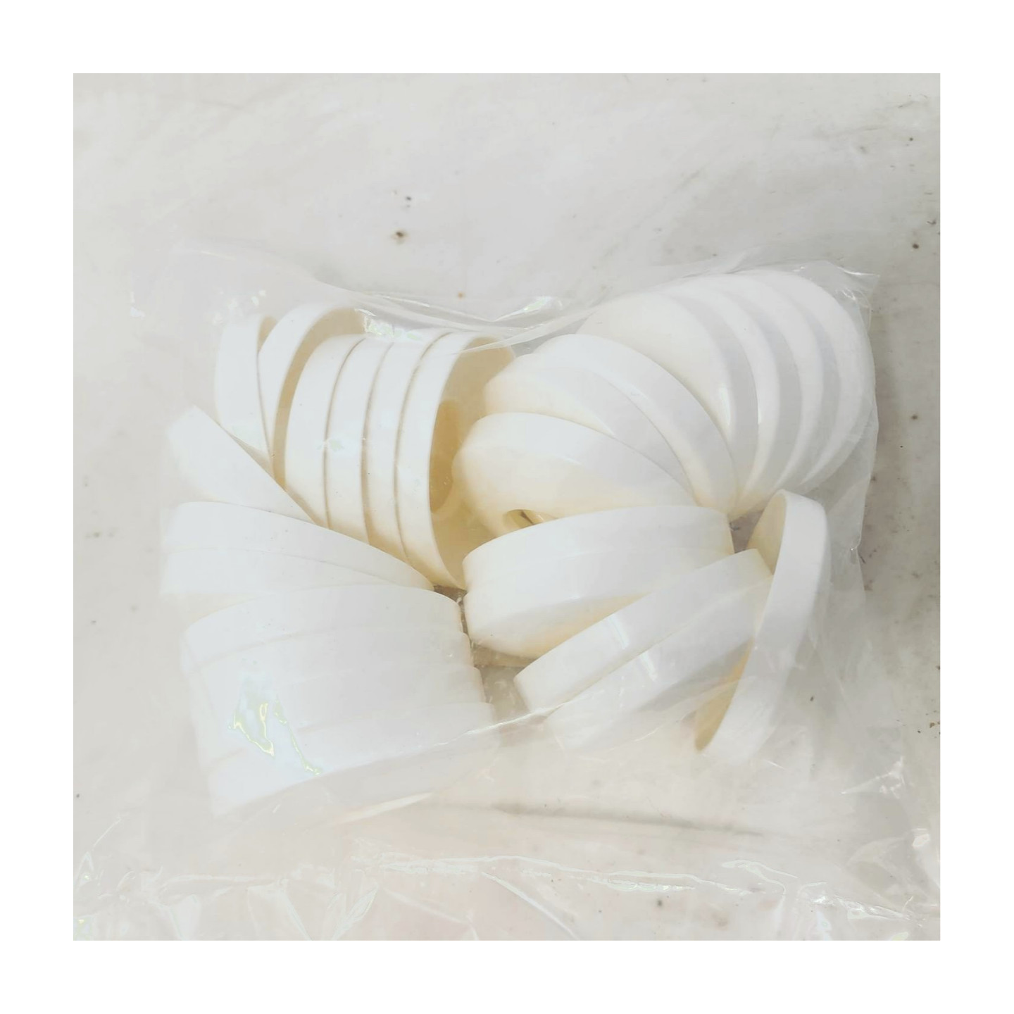 3/4 in. Plastic Shallow Box Escutcheon White pipe or tube Lot of 25 gallery