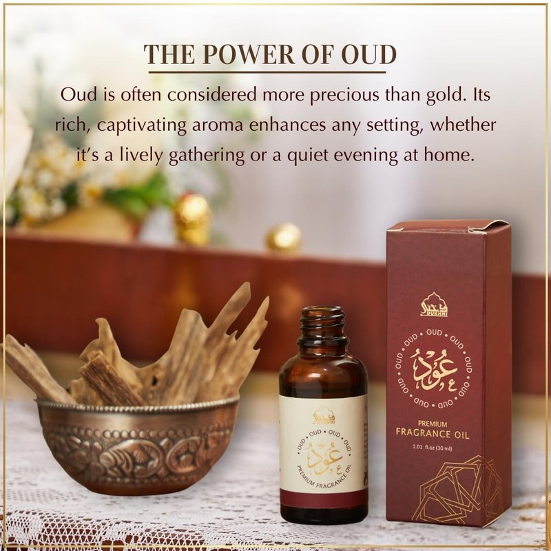 Oud Diffuser Oil by | 30ml Arabic Essential Oil for Diffuser & Humidifier | P... gallery