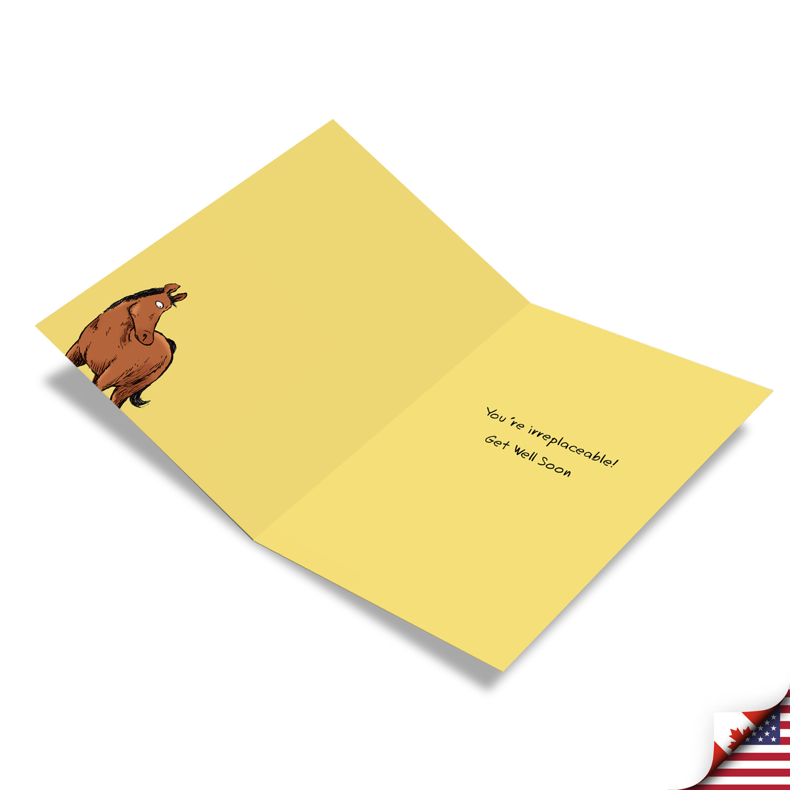 1 Funny Get Well Card with Envelope - Horse Hip Replacement C1770GWG gallery