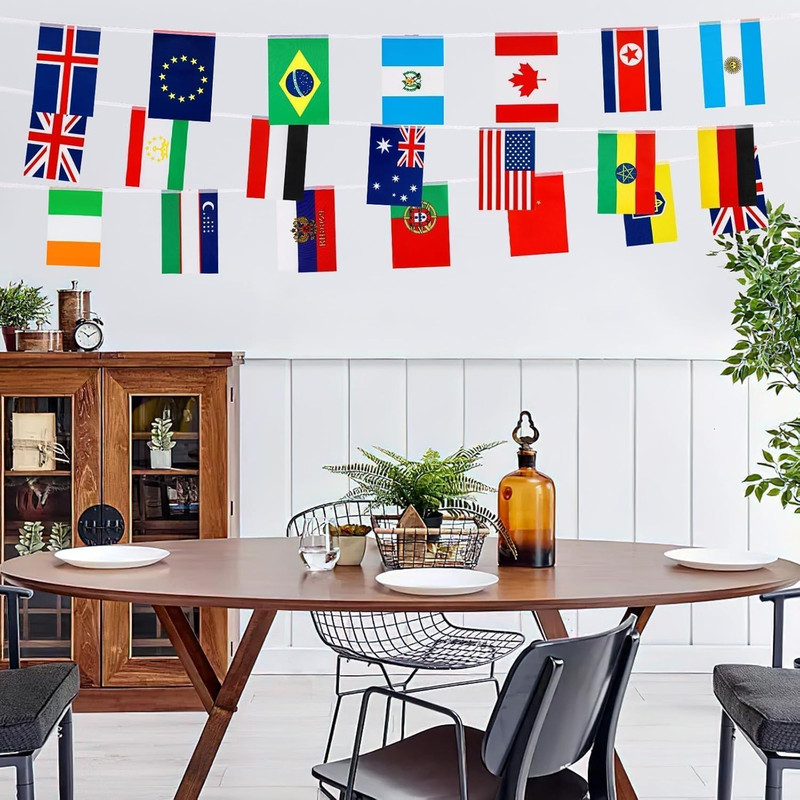 MARFOREVER 100 Countries String Flag Flags of the World, 82 Ft International Ban gallery