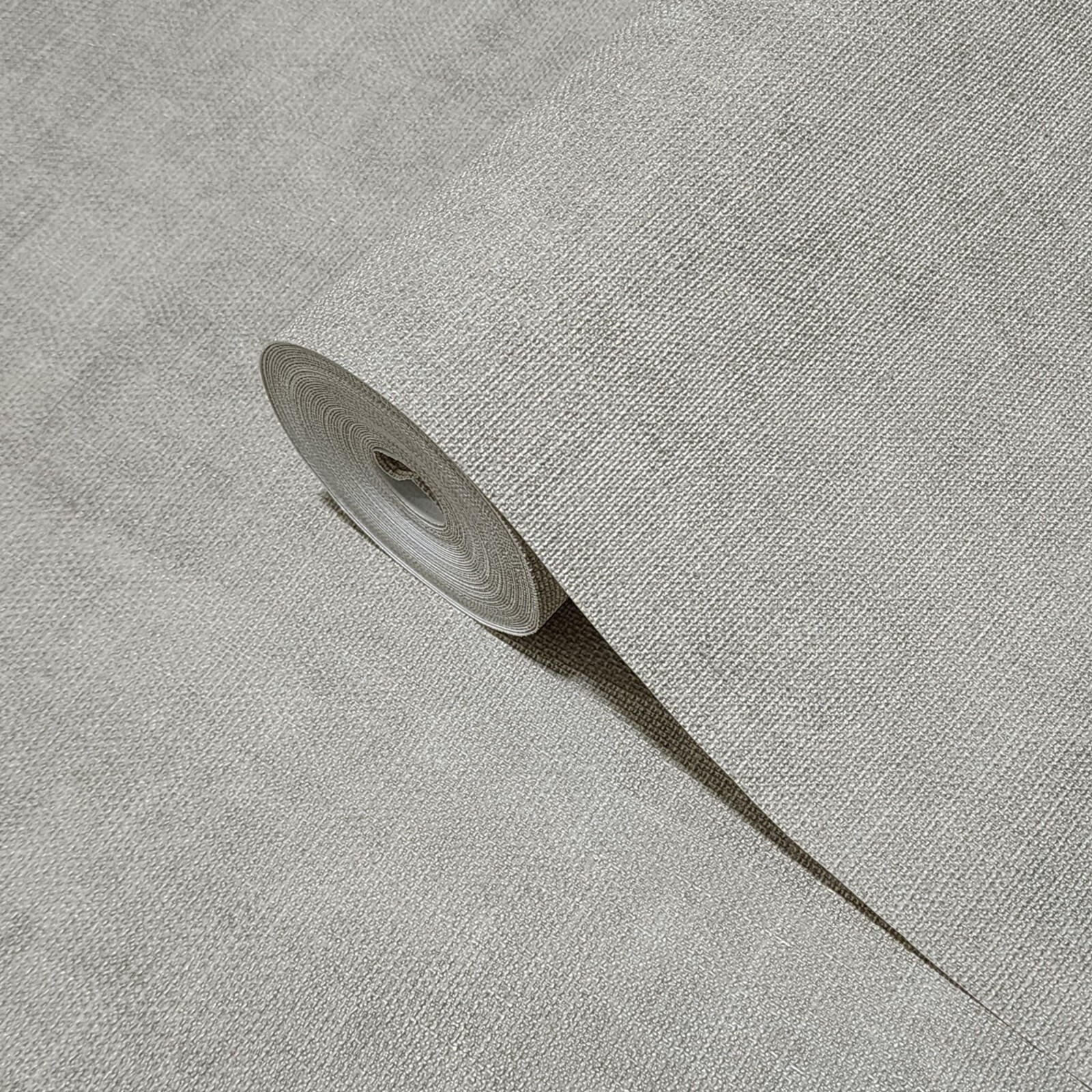 Grayish Off white plain faux woven thread Basketweave fabric textured Wallpaper gallery