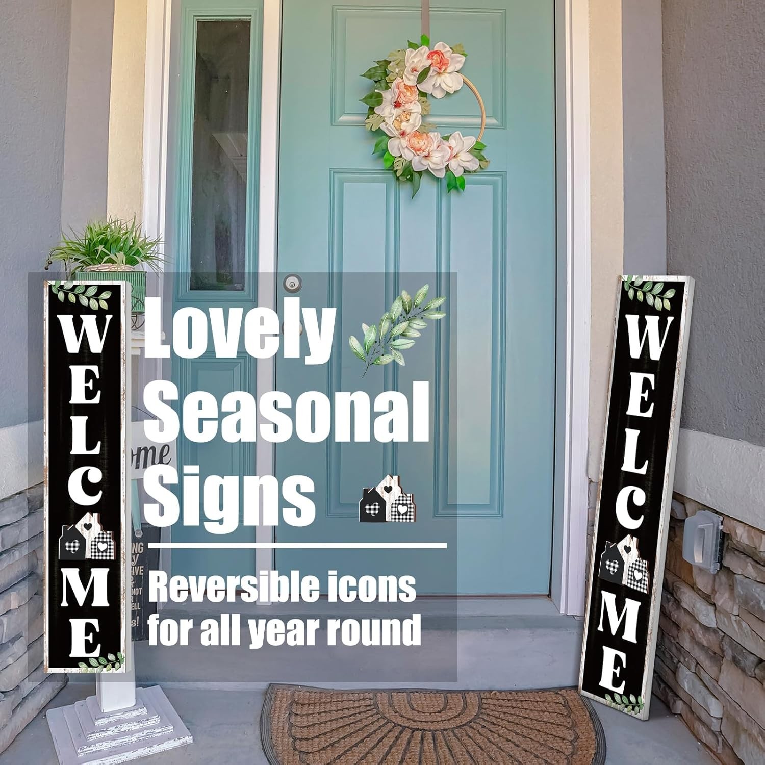 47in Porch Welcome Sign 20 Interchangeable Icons gallery