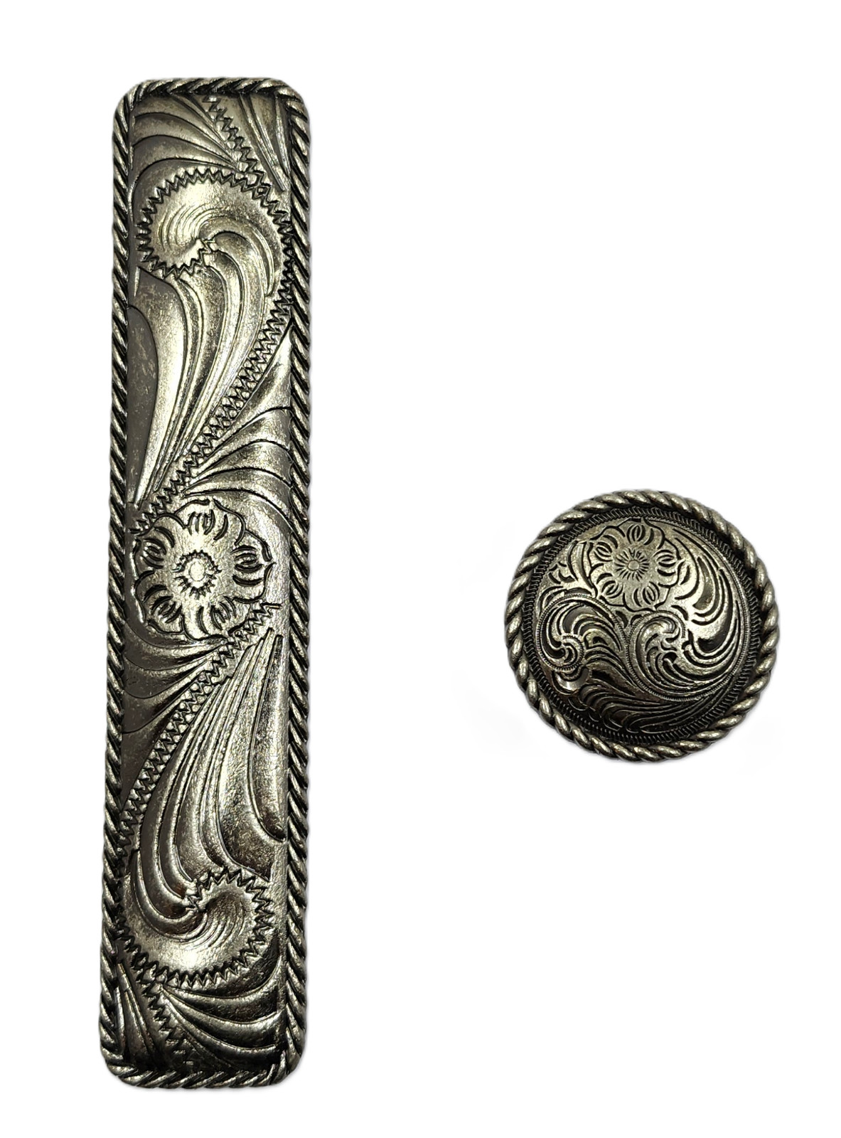 Cabinet Knob Drawer Door Pulls American Paisley Western Design Antique Style gallery