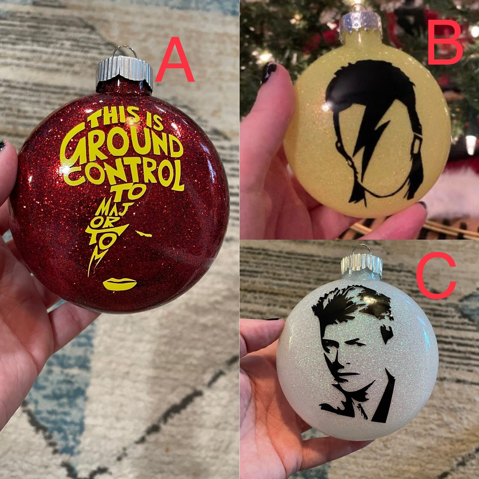 Handmade "David Bowie" Christmas Ornament! gallery