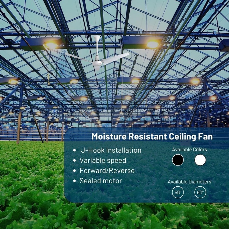 60 inch Industrial Ceiling Fan - Commercial Outdoor Indoor - Control optional gallery