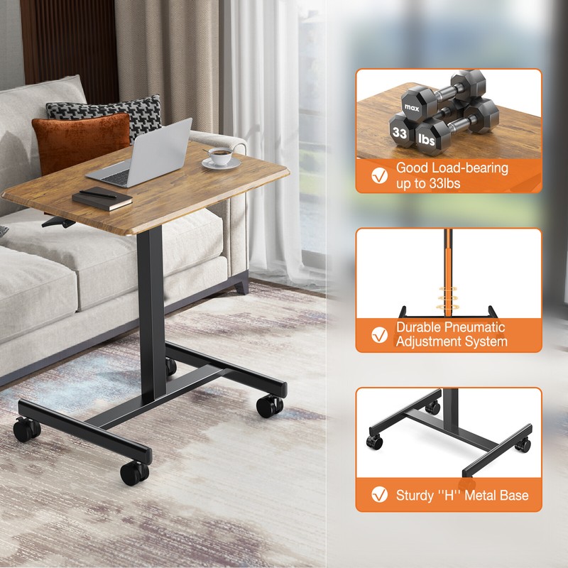 Standing Desk Adjustable Height, Rolling Desk, Small Study Desk, Mobile Table gallery
