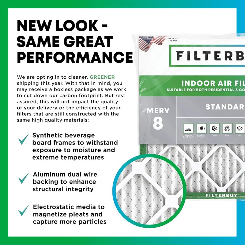 Filterbuy 30x36x2 MERV 8 Air Filter Replacement HVAC Furnace gallery