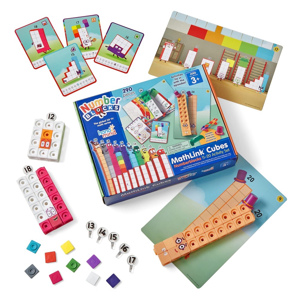 Numberblocks Mathlink Cubes 11-20 Activity Set, 30 Numberblocks Activities Linke