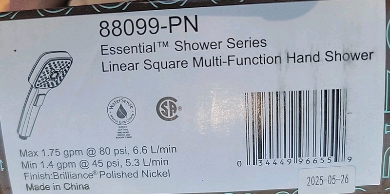 Delta Brizo 88099-PN Essential Linear square Hand shower Polished nickel gallery