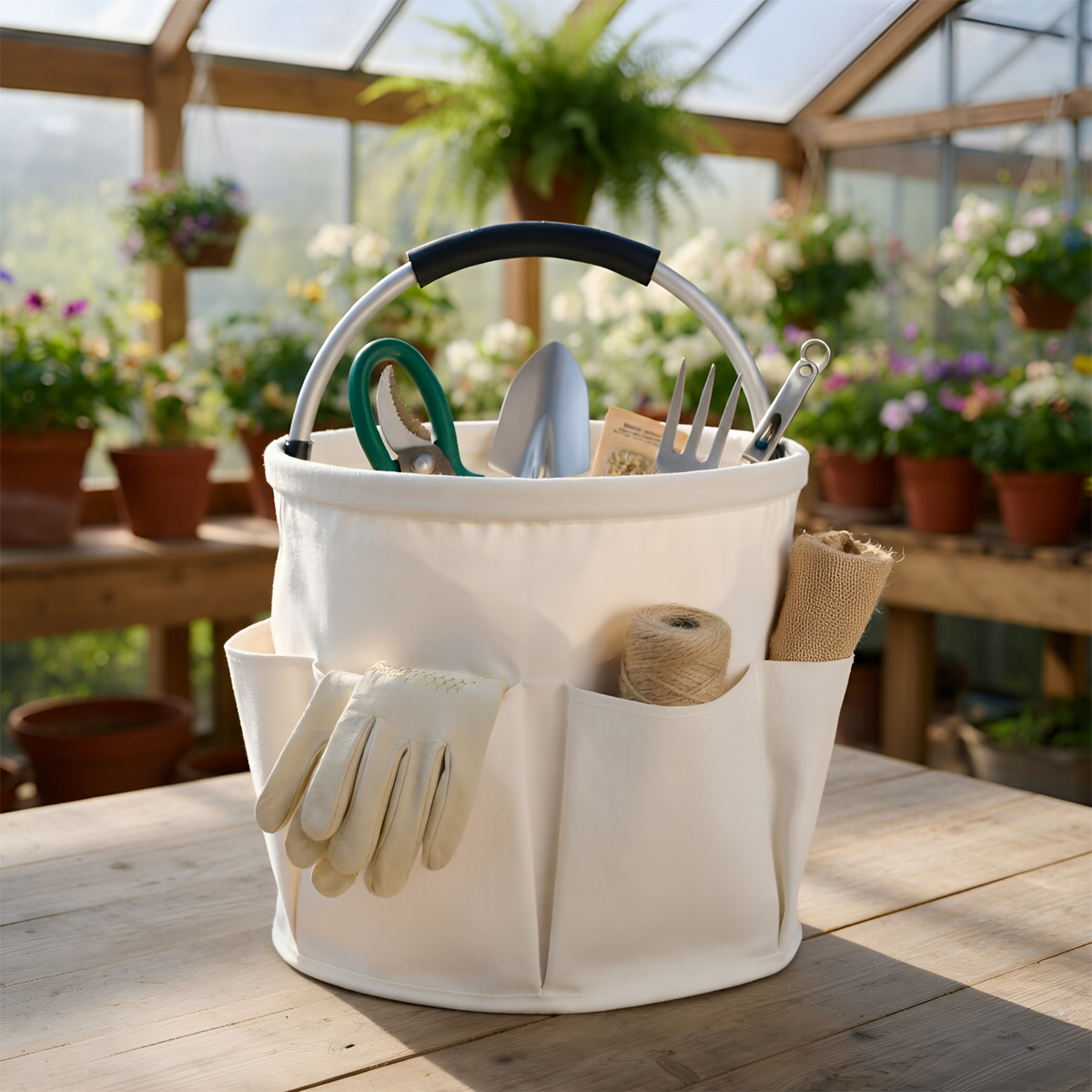 Cleaning Caddy Organizer Bag with Handle Waterproof Oxford Cloth Storage white gallery