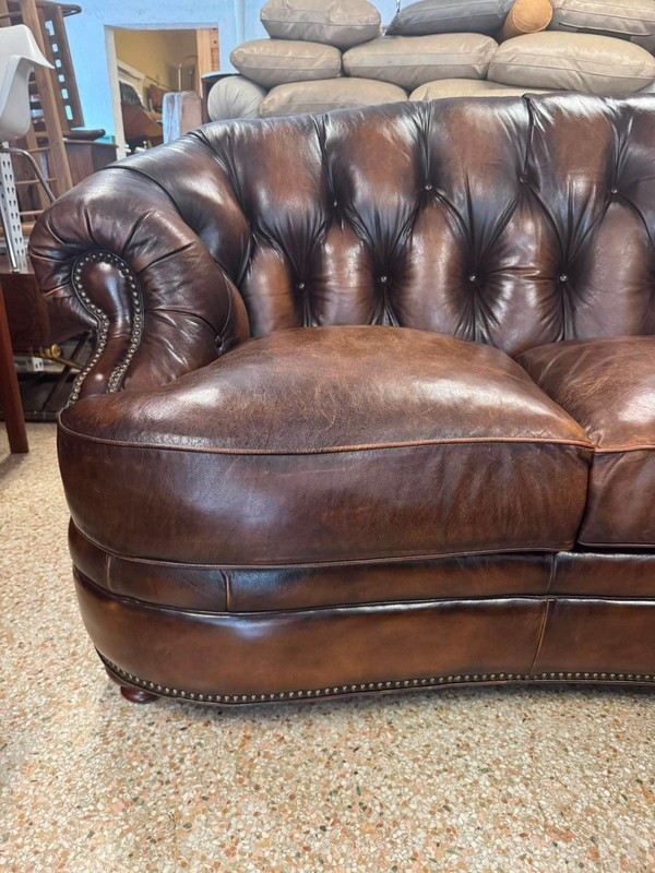 Beautiful Brown Leather Chesterfield Sofa gallery