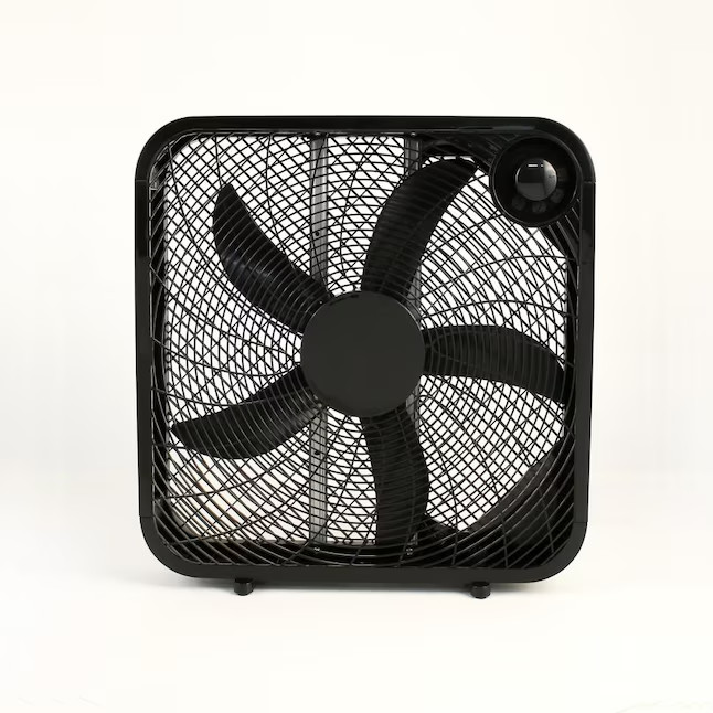 Utilitech 20" High Velocity Box Fan 120V 3-Speed Indoor Black Cooling Fan gallery