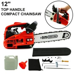 Gas Small Chainsaw 12” Bar Top Handle Gasoline Powered 1000W 25.4CC 2-Stroke