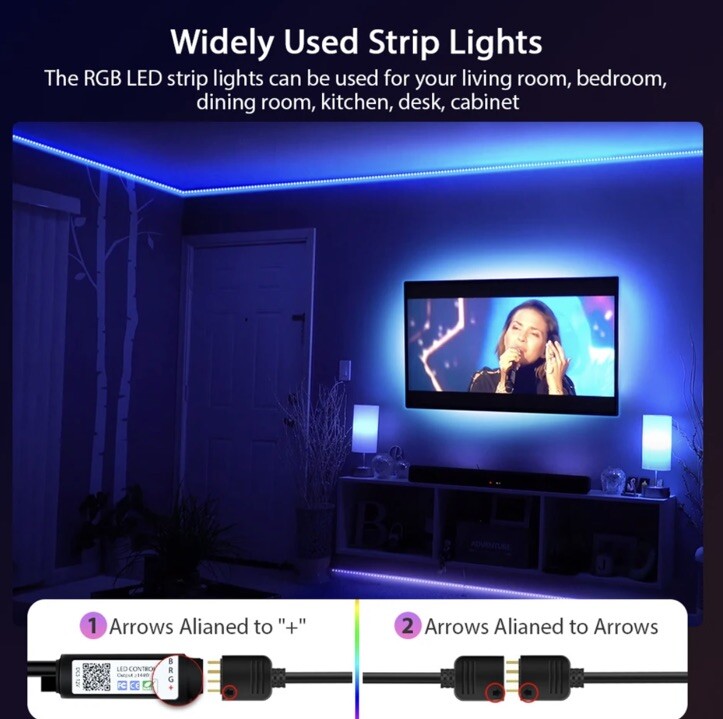 15 METER LED Strip Lights Remote Control Bedroom for Indoor Use gallery