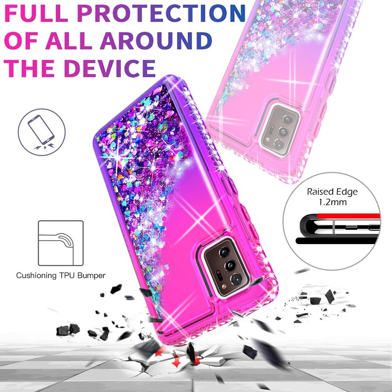 For Samsung Galaxy Note 20 Ultra Case Phone Cover Liquid Bling Glitter Diamond gallery