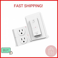 Fosmon Wireless Remote Control Electrical Outlet Switch (2 Pack) – ETL Listed, (