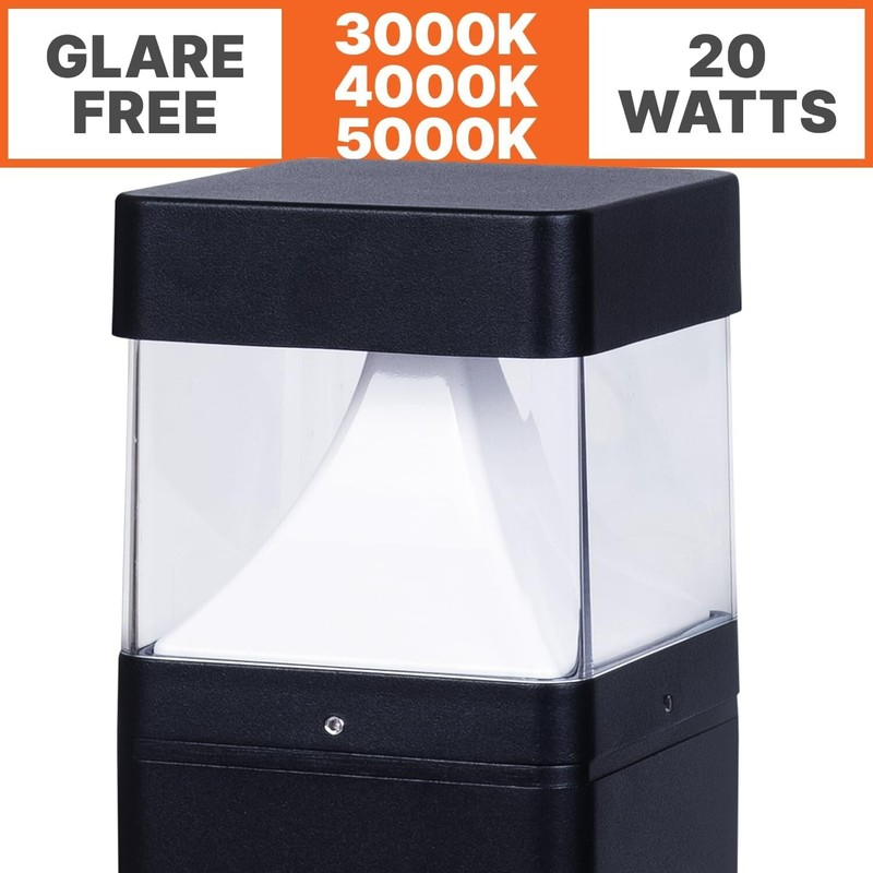 Led Squared Bollard Landscape Lighting 10/15/20 Watts 40 Inch 3CCT 3000/4000/500 gallery