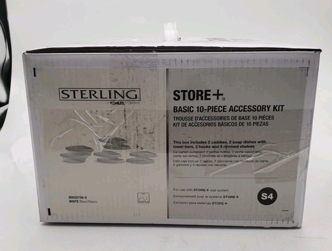 Sterling Store+ Basic 10Piece Accessory Kit 88028700-0 White MISSING THE 2 HOOKS gallery