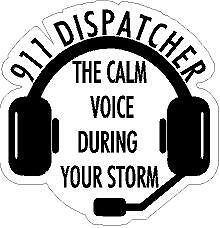 Calm Voice 911 Dispatcher Reflective Vinyl Decal Rescue Fire EMS Police gallery