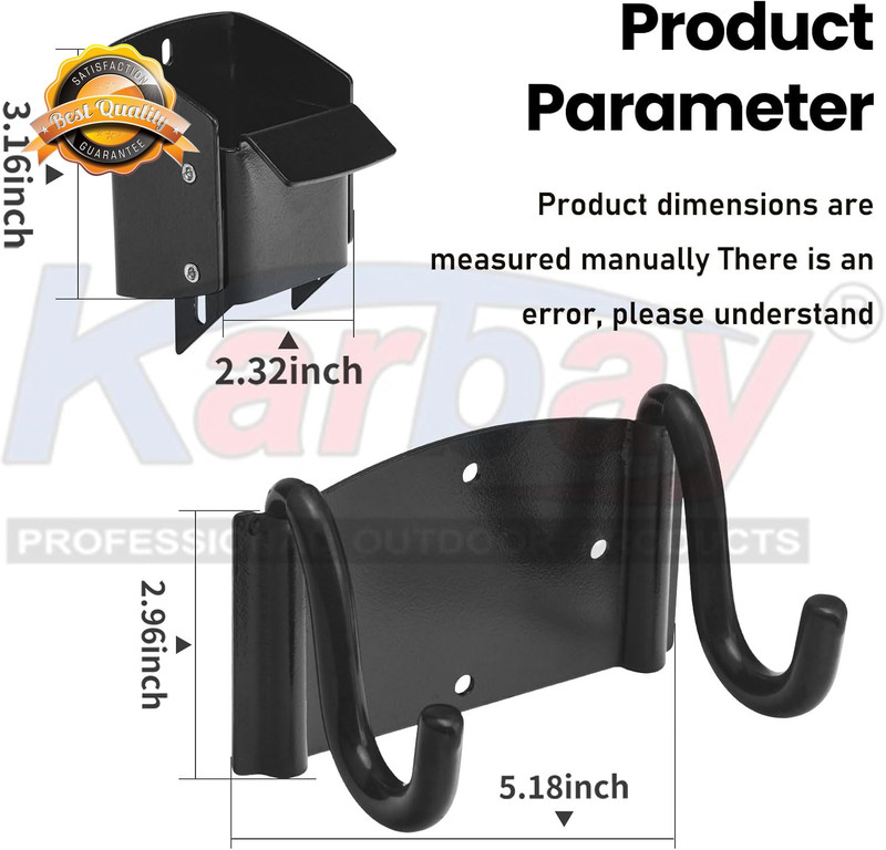 Wheelbarrow Storage Bracket 90lb Heavy Duty Wall Hook Spring Latch 1pc gallery