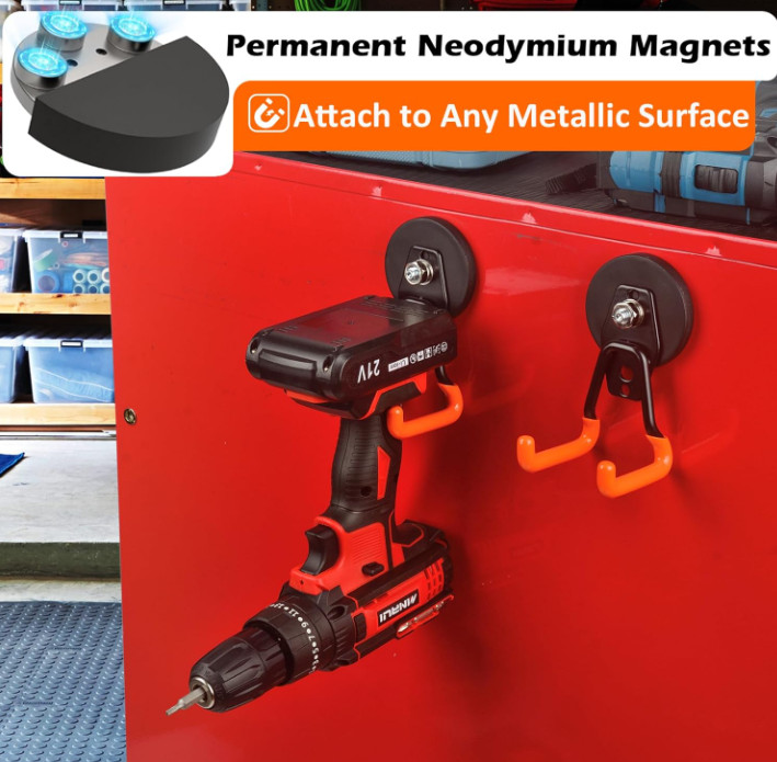 Updated Strong Magnetic Hook Heavy Duty, 20lbs Anti-Scratch Powerful Garage Magn gallery