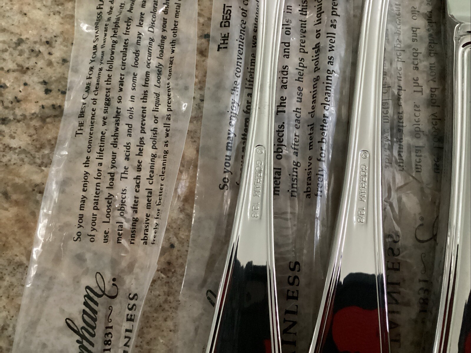 Gorham SHELL Stainless 5 Piece Place Setting (s) Unused 18/8 Flatware Vietnam gallery