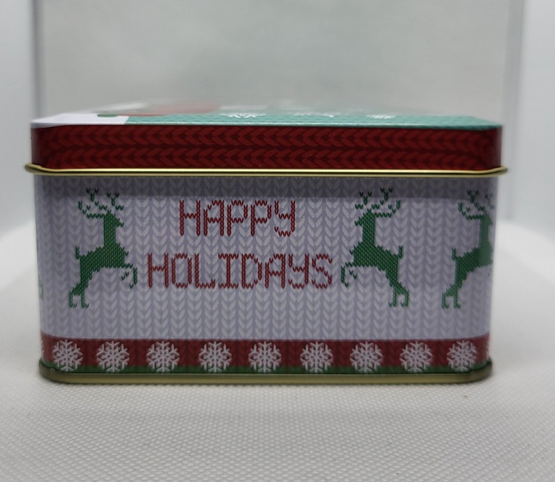 Tin Christmas Rectangular Multipurpose Gift Container 6 1/2" x 4 1/2" x 2 1/2" gallery