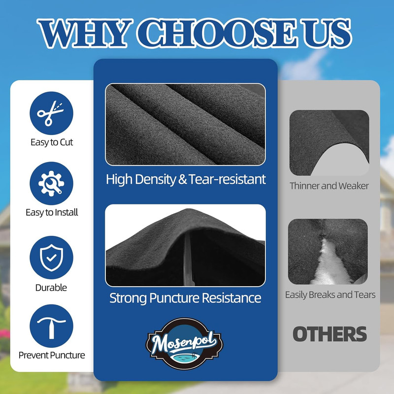 16' × 32' Rectangle Pool Liner Pad for above Ground Pool, Durable Pre-Cut under gallery