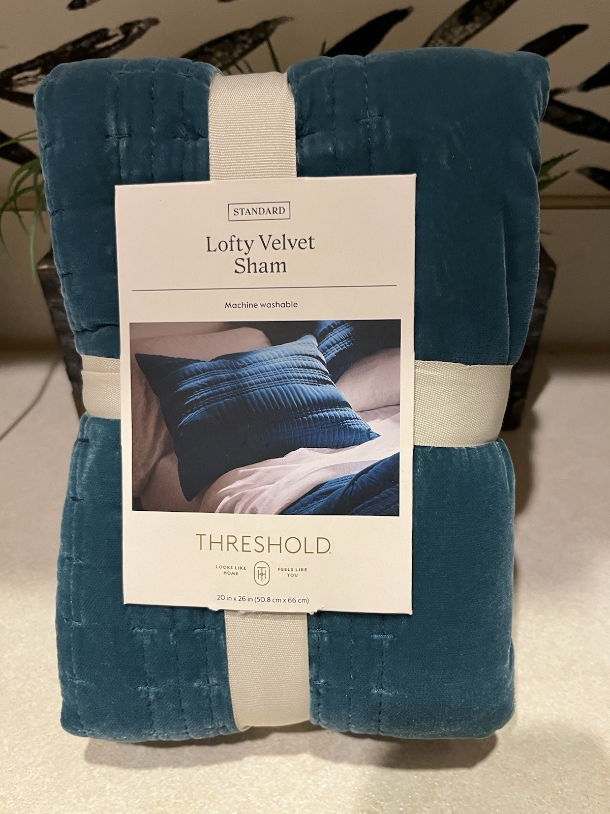 Lofty Velvet Standard Sham By Threshold Blue In Color New gallery