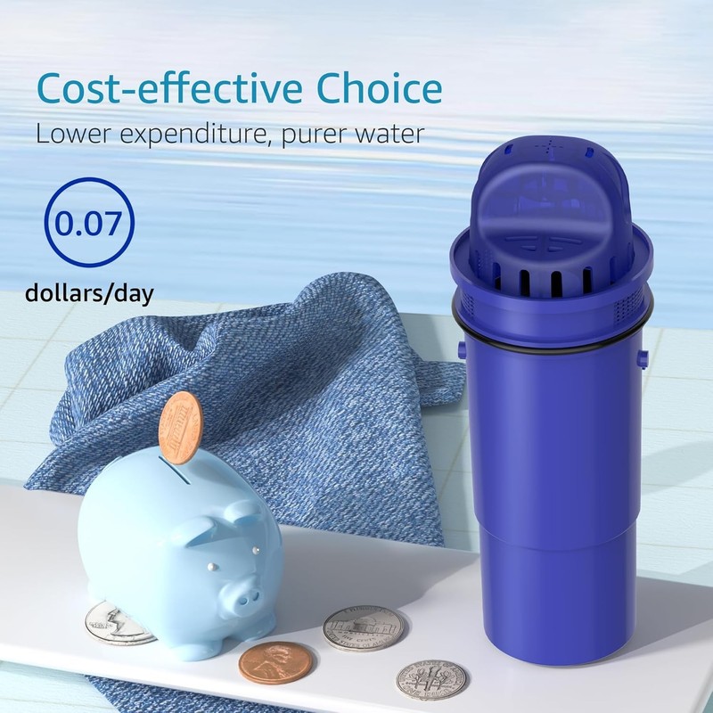 AQUA CREST Pitcher Water Filter,Replacement For PPT700W,CR-1100C,CRF-950Z,4 Pack gallery