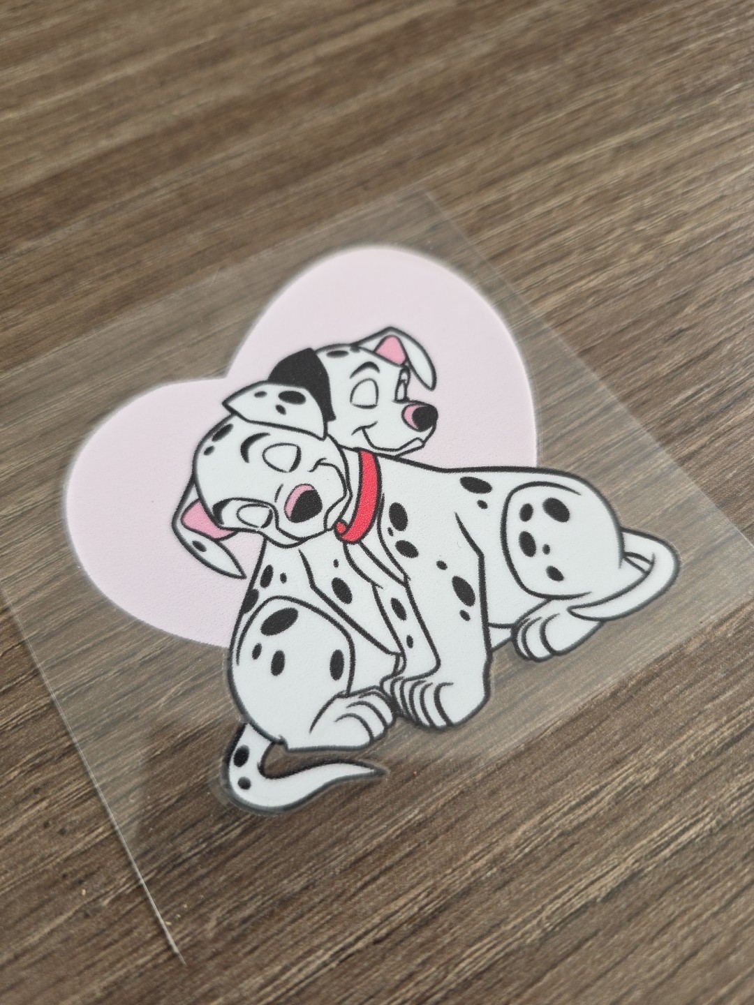 101 Dalmation Retro Cartoon Raised UV DTF Full Color 3in X 3in Puppy Love gallery