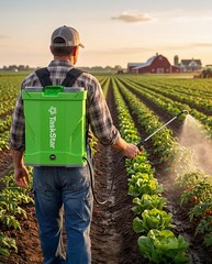 Battery Powered Backpack Sprayer 4 Gallon 0-100 PSI Strong Electric Lawn Sprayer