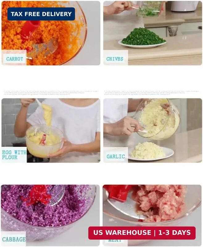 Multi-Functional Manual Food Processor,8 Cup Hand-powered Crank Chopper,Mincer B gallery