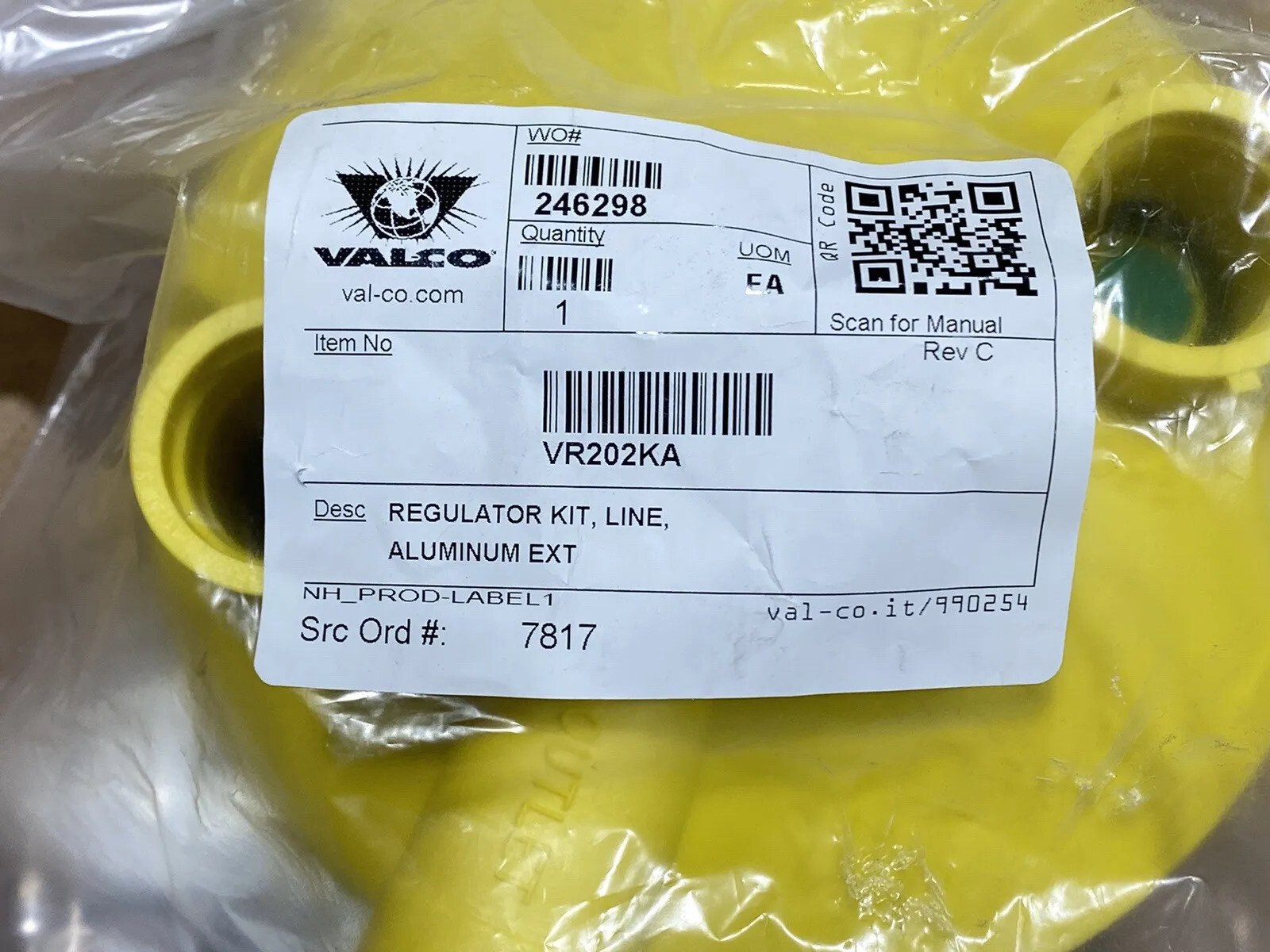 NEW VALCO VR-202KA REGULATOR KIT gallery