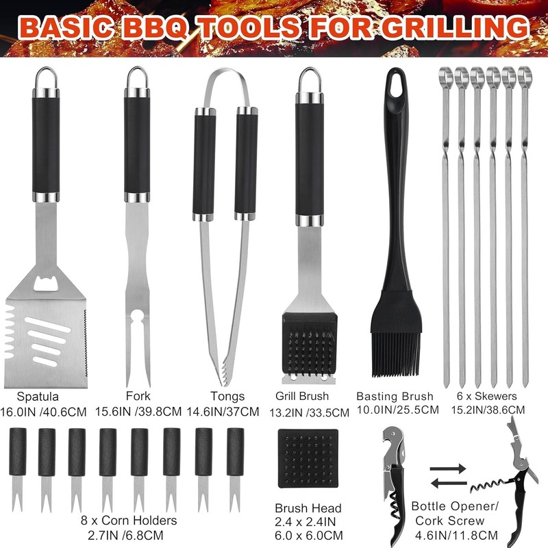 BBQ Accessories Grill Tools Set - 22PCS Stainless Steel Barbecue Grill Access... gallery