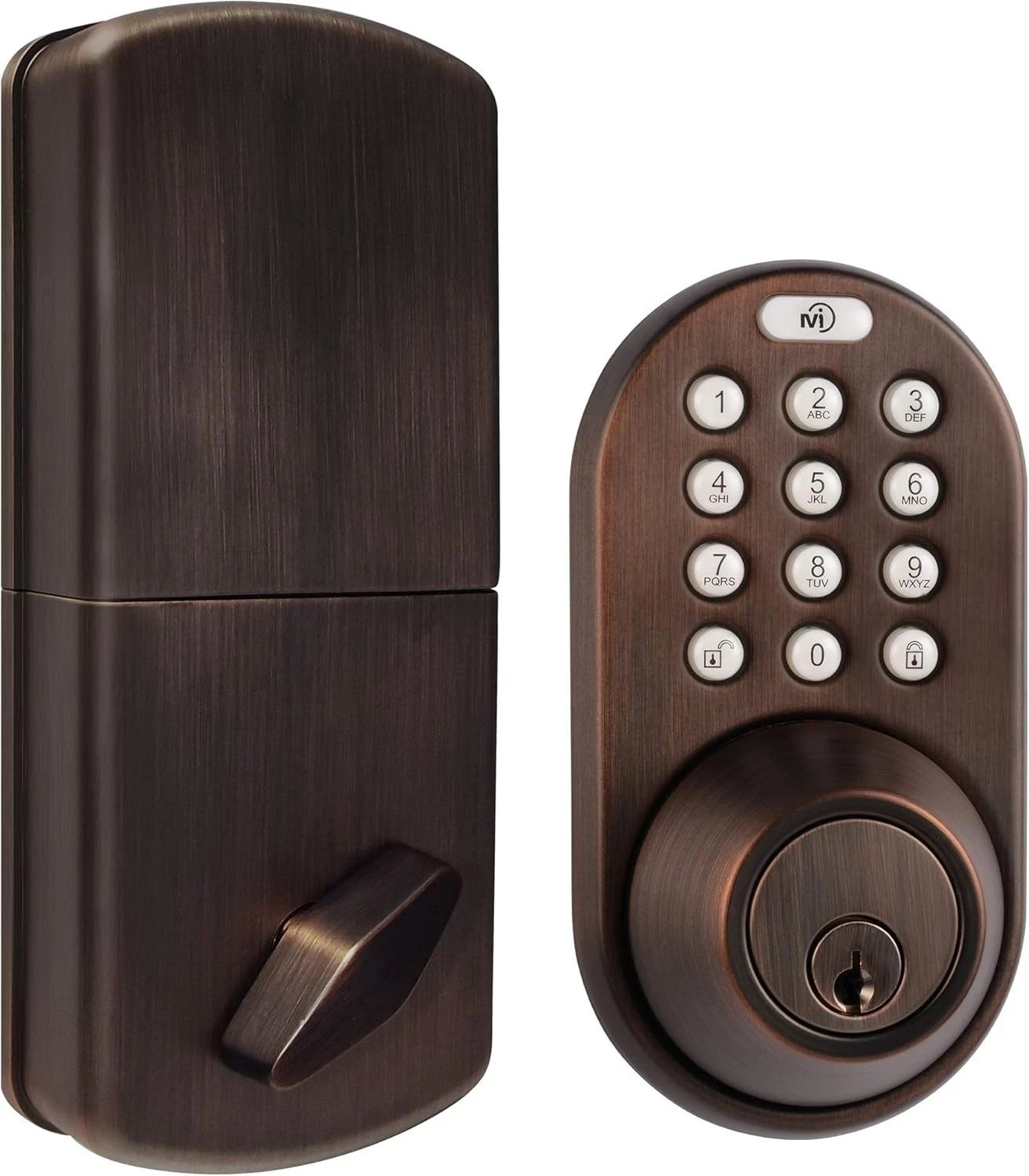 MILOCKS TF-02OB DIGITAL DEADBOLT DOOR LOCK WITH ELECTRONIC KEYPAD - BRONZE (bn) gallery