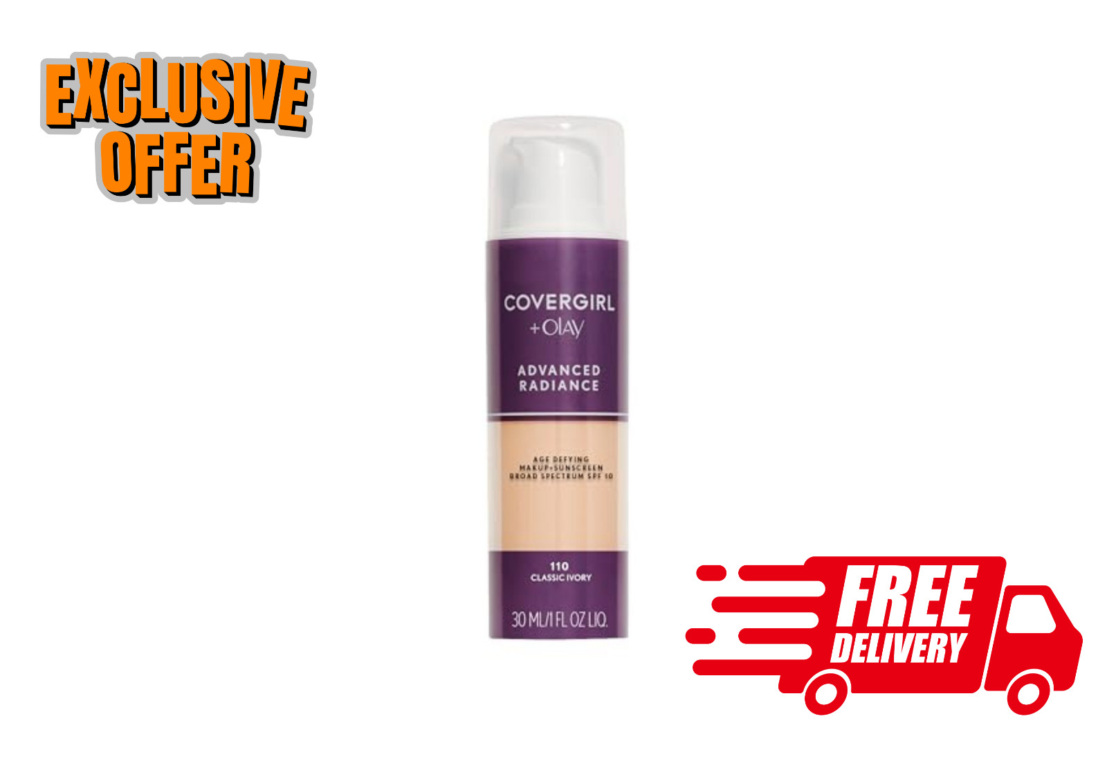 Advanced Radiance Foundation 110 Classic Ivory 1 fl oz Buildable gallery