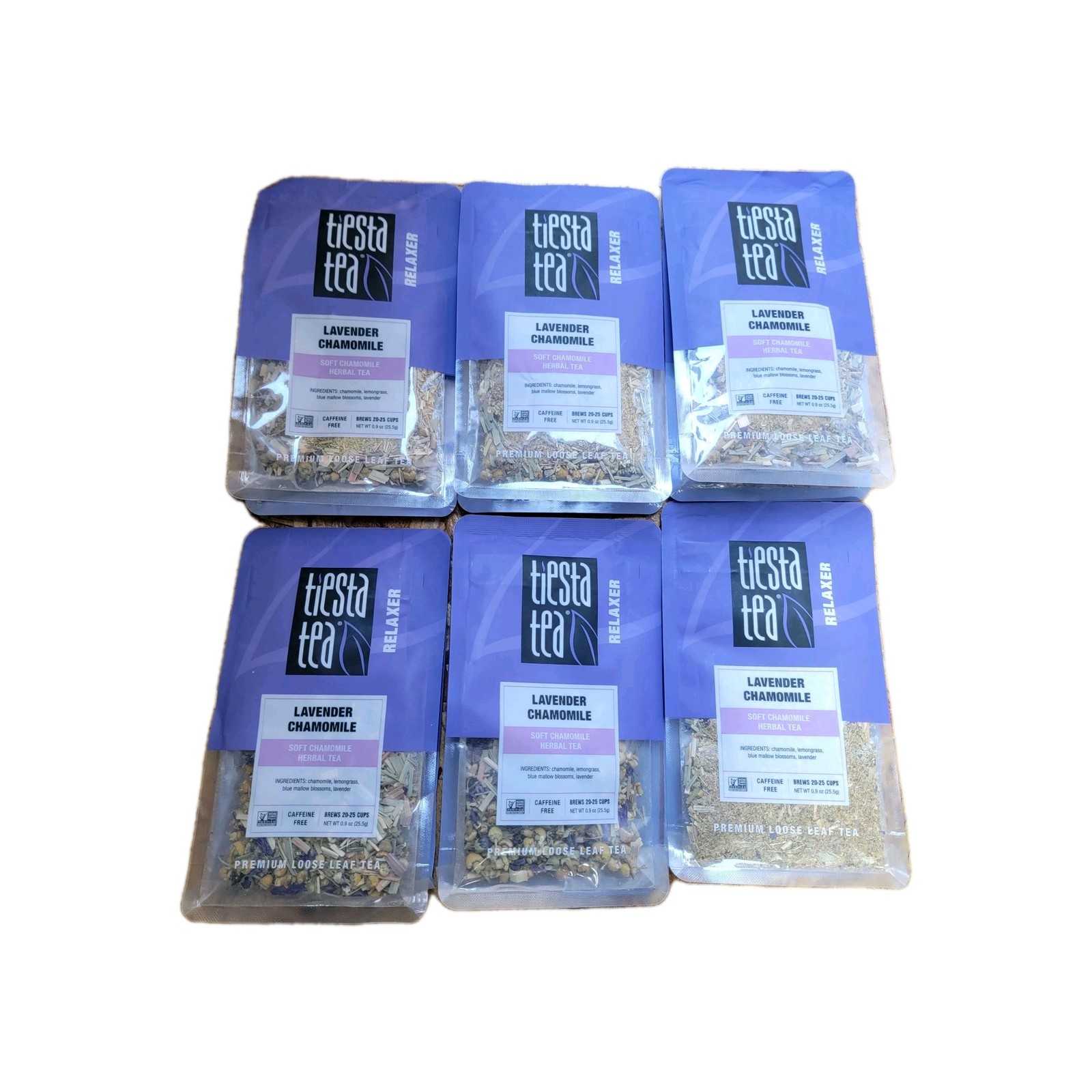 Tiesta Tea Lavender Chamomile Herbal Tea 0.9oz Relaxer 6 Pack Caffeine Free New gallery