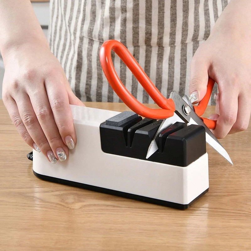 Electric Knife Sharpener Professional Kitchen Grinder & Sharpening Stone gallery