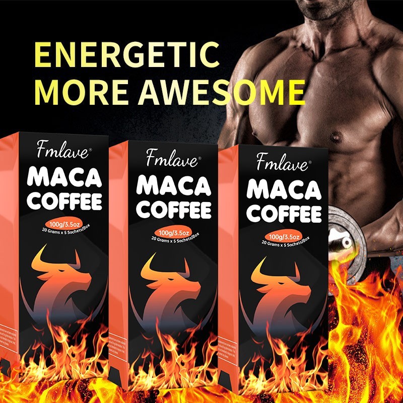 Black Maca Coffee for Men Ginseng Maca Relieve Stress Energy Sexual Desire 3pack gallery