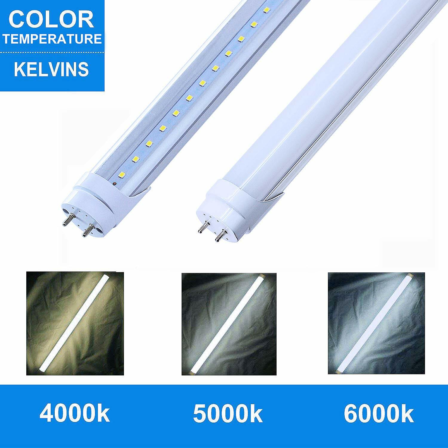25-Pack 4FT T8 LED Tube Light Bulbs 22W G13 2-Pin 6500K LED Shop Light Bulb gallery