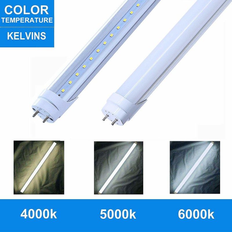 48'' LED Light Fluorescent Replacement Tube 6000K Daylight 85-265V Clear Milky gallery