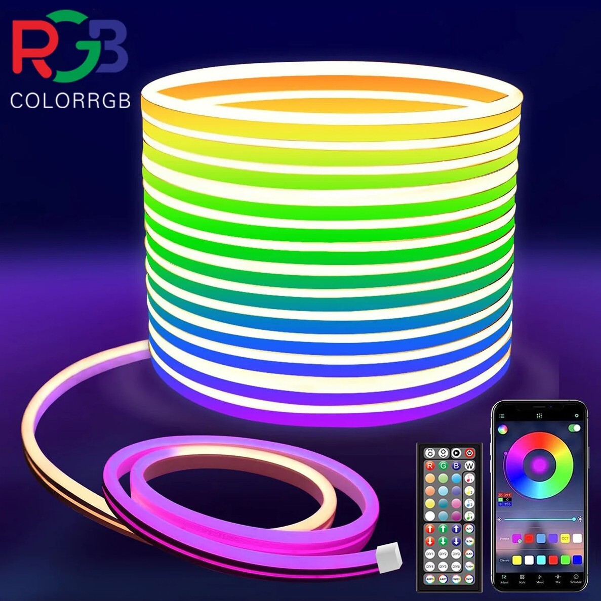 LED Rope Lights,Flexible LED Light Strip With Remote And APP Control RGB LED gallery